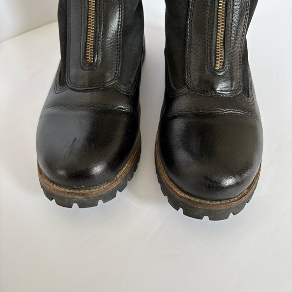 Nordstrom Blackstone QL53 Genuine Shearling Lined Boots Black Leather Grunge 40 - Picture 2 of 9